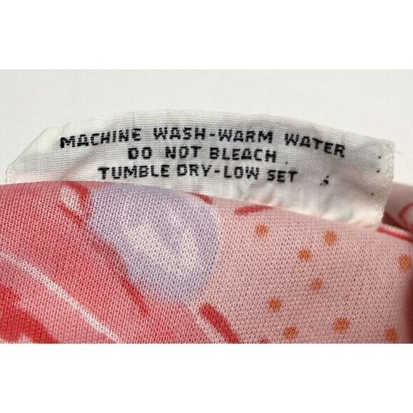 VTG 1970s ALFRED DUNNER Womens MEDIUM 14 Pink Floral Polyester Disco BLOUSE EUC - Picture 7 of 7